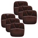 Heart Home Serving Plate|Plate Set for Dinner|Unbreakable Plastic Plates|Microwave Safe Plates|Food Organizer with 4 Partitions|Set of 6 (Brown)...