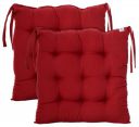 Heart Home Square Chair Pad/Cushion|Quilted Microfiber Fabric & Solid Color|Soft & Comfortable Sitting|Size 45 x 45 x 1CM, Pack of 2 (Maroon)...