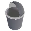Heart Home Table Dustbin|Plastic Swinging Lid Waste Storage Garbage Bin|Desktop Trash Can For Study Table, Office(Gray)...