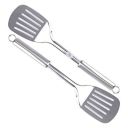 Heart Home Turner|Stainless Steel Cooking Turner|Nonstick Slotted Turner for Dosa|Roti|Omlette|Parathas|Pavbhaji|8 cm|Pack of 2 (Silver)...