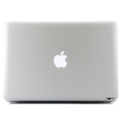 Heartly Premium MacBook Flip Thin Hard Shell Rugged Armor Hybrid Bumper Back Case Cover for MacBook Pro 15 inch - Back White