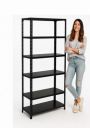 Heavy Duty Metal Storage Rack | Multipurpose Steel Shelving Unit | Black...