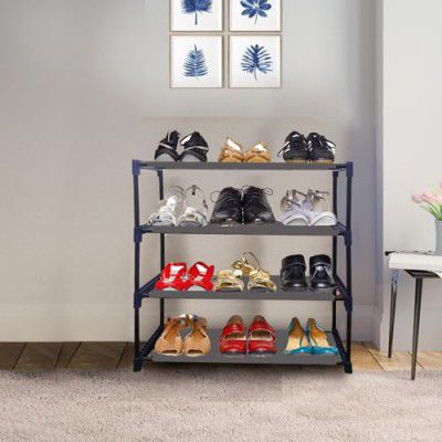 HEGZI Shoe Rack for Home, 4 shelves Shoe Rack for Home with Cover - Pack of 1