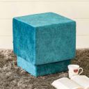 Helios Pier Fabric Ottoman - Teal...