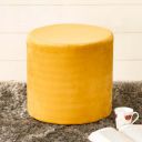 Helios Ponti Velvet Ottoman - Yellow...