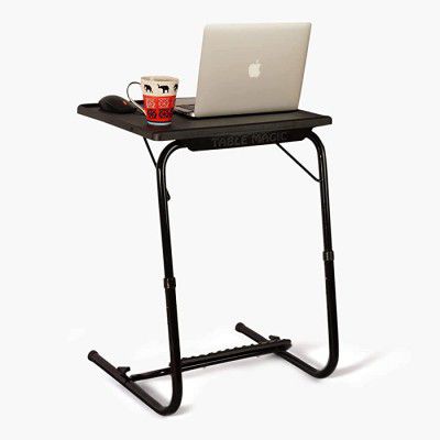 Helios Spencer Black Solid Polypropylene Multipurpose Laptop Table