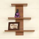Helios Twist 3-Tier Wall Shelf - Brown...
