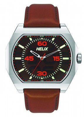 Helix Analog Brown Dial Mens Watch-TW040HG01