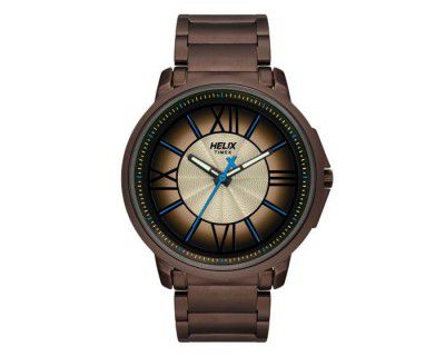 Helix Analog Brown Dial Mens Watch-TW027HG31
