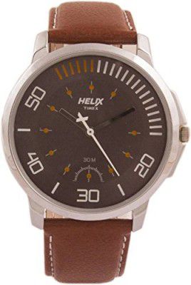 Helix Analog Brown Dial Mens Watch-TW027HG07