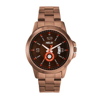 helix Analog Brown Dial Mens Watch-TW023HG22