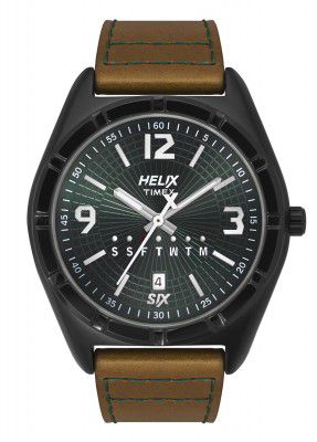 Helix Analog Green Dial Mens Watch-TW029HG08