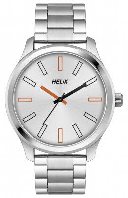 Helix Analog Silver Dial Mens Watch-TW043HG05