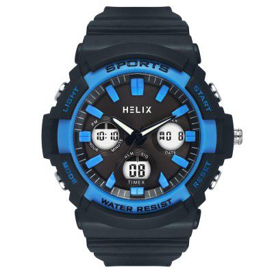 Helix By Timex Men Grey Round Dial Analog-Digital Watch - TWESK4502T
