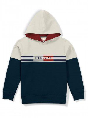 HELLCAT Boys Regular Fit Fulsleeve Hooded Sweatshirt with Rib