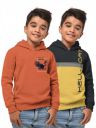 HELLCAT Boys Regular Fit Fulsleeve Hooded Sweatshirt with Rib - Combo Pack of 2...