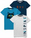 HELLCAT Boys Round Neck Printed Blended Cotton Tshirt -Combo Pack of 2 - Pink/Blue...