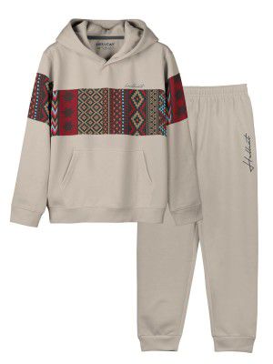 HELLCAT Trendy Printed Cotton Blend Hoodie T-shirt Jogger Trackpant Clothing Set for Boys - Pack of 1