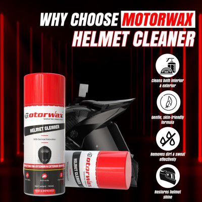 Helmet Cleaner Spray - 165mL | German Innovation | Skin-Friendly | Long Protection for Interior & Exterior Helmet Surfaces