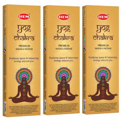 HEM YOG Chakra Incense Sticks Pack of 3 (50gms Each)