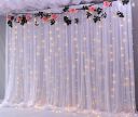 Hemito White Decoration Net with Led Fairy Lights for Romantic Dinner, Anniversary, Paper Birthday Party Celebration and Valentines Day Or Cabana Tent Decoration...