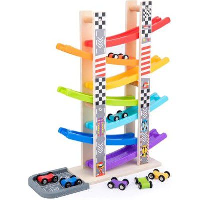 Hemsett Ramp Racer Car Toy – 7 Layer Colorful Race Track with 7 Cars | Limited Stock | Durable & Safe Toy for Kids Ages 1-3 | Promotes Motor Skills & Learning