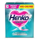 Henko Matic Front Load Detergent Powder 4KG + 2KG | Laundry Detergent Powder For Effectively Removes Tough Stains | Front Load Detergent Powder with Nano Fibre Lock Technology...