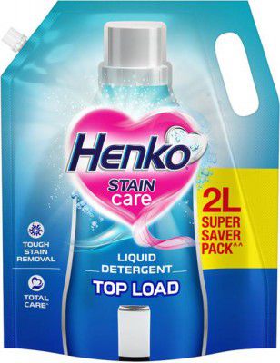 Henko Stain Care Detergent Liquid Top Load Liquid Detergent (2 L)