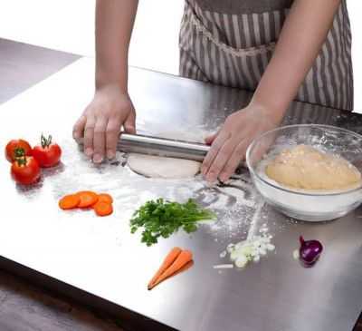 Henny 41cm x 31cm Heavy Stainless Steel Chopping Board For Kitchen 