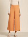 her by invictus  Women Regular Fit Orange Cotton Blend Trousers...