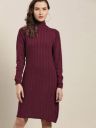 her by invictus  Women Sweater Maroon Dress...