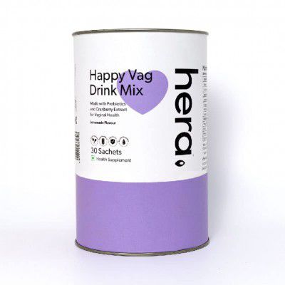 Hera Happy Vag Drink Mix - Yeast Infections and White Discharge - Probiotics, Cranberry Extract and Multivitamins - 225 G Powder