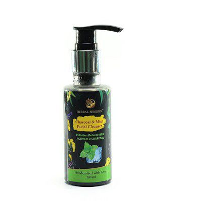 Herbal Benison Skincare India Charcoal & Mint Facial Cleanser