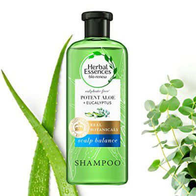 Herbal Essences Aloe Vera Shampoo for Soft Hair & Refreshed Scalp with Pure Aloe Vera & Eucalyptus, Sulphate & Paraben Free Shampoo, 400ML