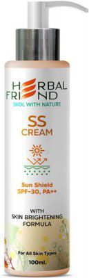 Herbal Friend Sunscreen - SPF 30 PA++ Sun Shield, SS Cream with no White Cast  (100 ml)