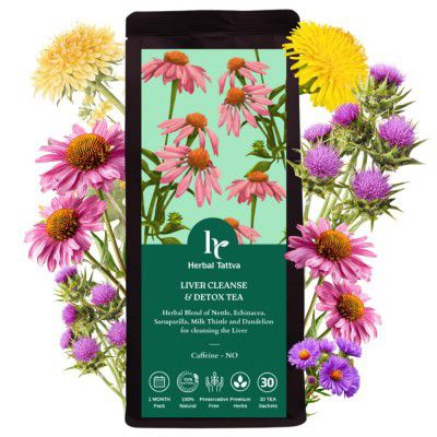 Herbal Tattva Liver Detox and Cleansing Tea, 1-Month Supply 