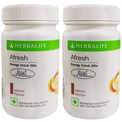 Herbalife Afresh Energy Drink Mix (Elaichi Flavor), Pack of 2
