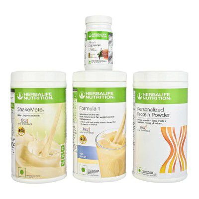 HERBALIFE F1 ROSE KHEER 500g, PROTIEN 400G (Pack of 4)