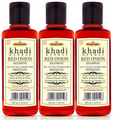 Herbigiri Herbal 100% Pure & Natural Red Onion Shampoo l 630Ml (Pack Of 3)