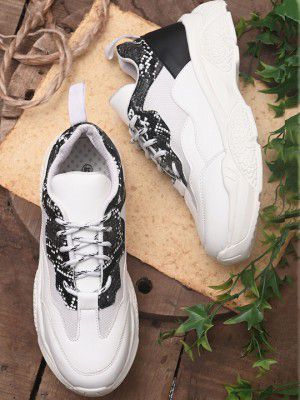 HERE & NOW Women White Colourblocked Sneakers