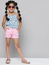 HERE&NOW  Baby Girls Casual Top Shorts  (Blue)...