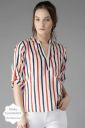 HERE&NOW  Casual Roll Up Sleeves Printed Women Multicolor Top...