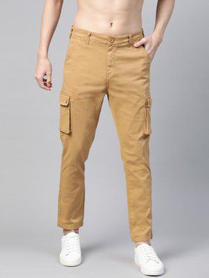 HERE&NOW Men Beige Chinos Trousers