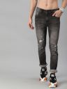 HERE&NOW Men Grey Skinny Fit Mildly Distressed Jeans...