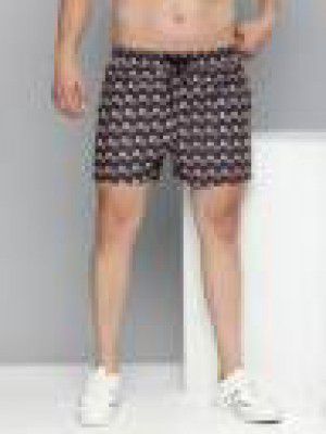 HERE&NOW  Printed Men Blue Regular Shorts