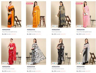 HERE&NOW Saree Starts ₹359