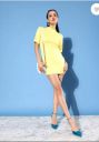 HERE&NOW Women Bodycon Yellow Dress...