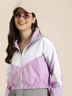 HERE&NOW  Women Colorblock Casual Jacket