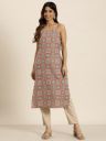 HERE&NOW Women Ethnic Motifs Printed Pure Cotton Kurta...