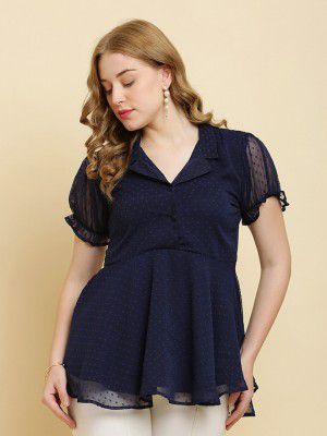 HERE&NOW Puff Sleeve Chiffon Empire Top